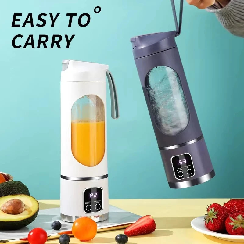 12 Blades Portable Fruit Juicer 450ml Capacity 3 Gears