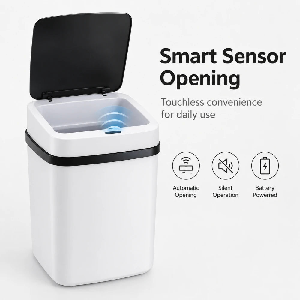13L Smart Motion Sensor Trash Can Touchless Automatic Waterproof Waste Bin for Kitchen Bathroom Living Room