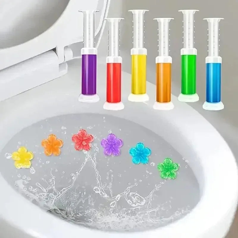 12 Pieces Toilet Flower Gel Cleaner Fragrant Deodorant Gel Efficient Odor Remover Fresh Bathroom Air Long Lasting Aroma Easy Use