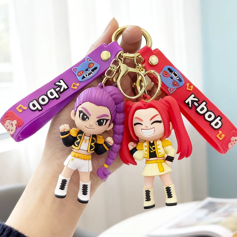2026 K-pop Idol Group Keychain Rumi Mira Zoey Anime Figure Keyrings PVC