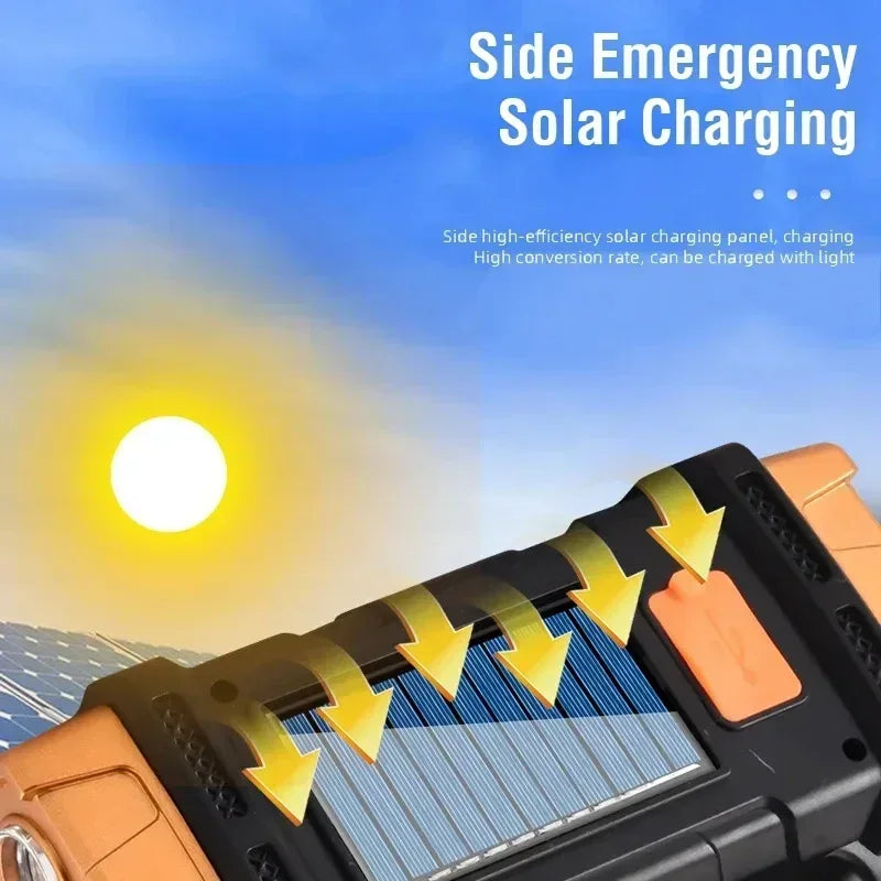 USB Rechargeable LED COB Flashlight Waterproof Portable