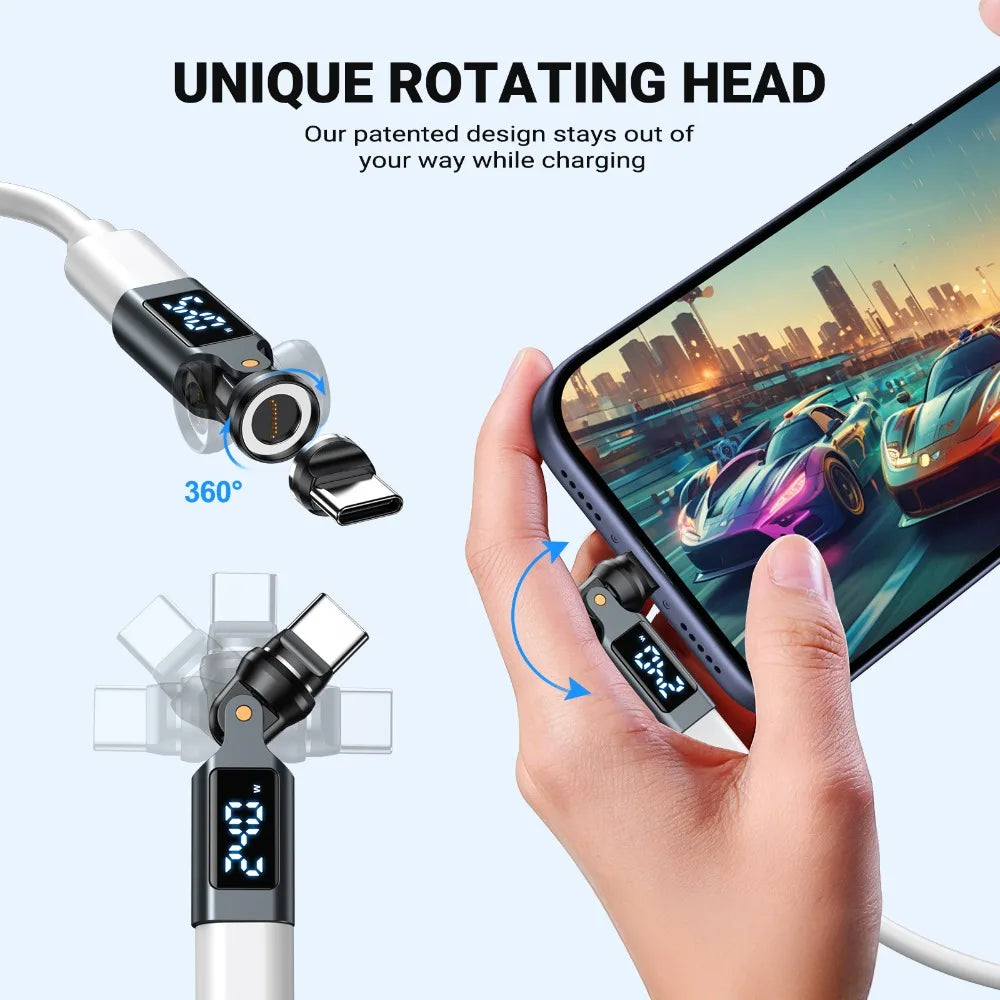 AUFU 9Pin Digital Display Magnetic OTG Adapter
