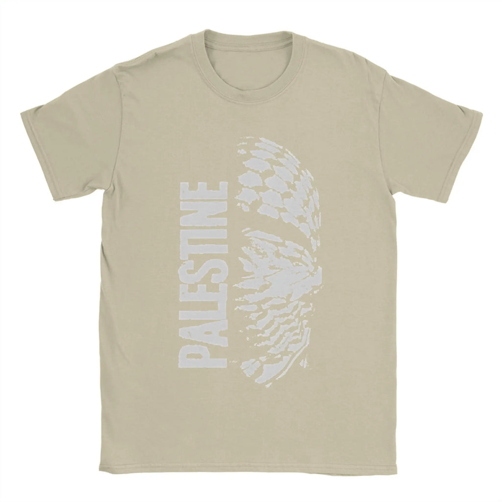 Men's Palestine Map  T Shirts  Cotton Clothing Novelty Short Sleeve Crewneck Tee Shirt Plus Size T-Shirts