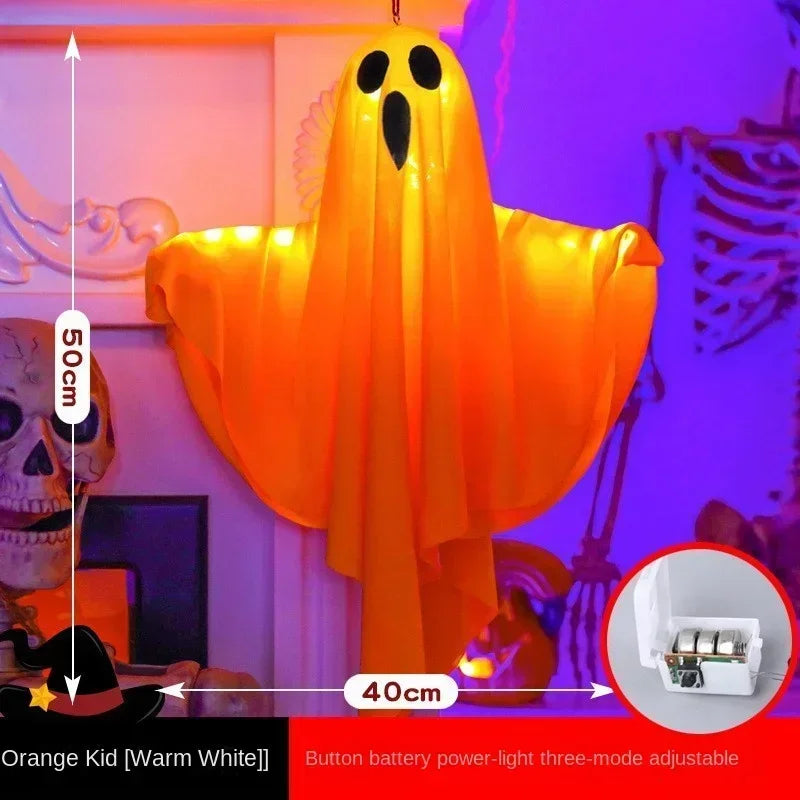 Halloween Glowing White Ghost LED Hanging Ghosts Horror Props