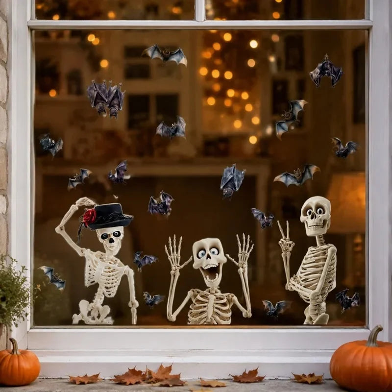 Halloween Window stickers, Skeleton stickers