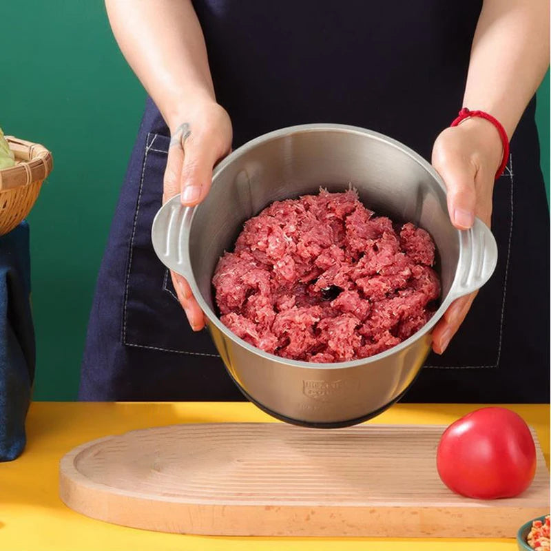 2L Electric Meat grain Food Processor Chopper Stainless Steel Kitchen Machines vegtable Chopper Slicer Machine Home Grinder
