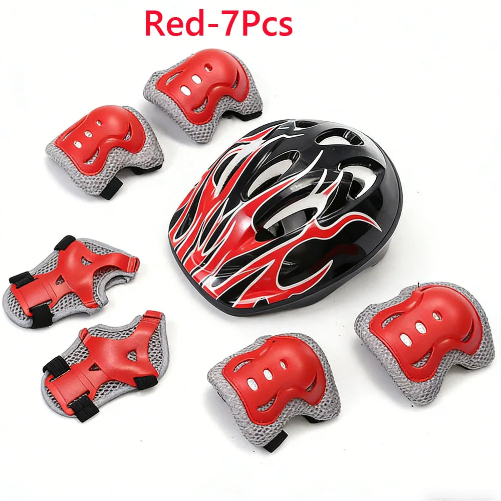 Kids Bike Helmet, Toddler Helmet for Youth Adult, Knee Pad Elbow Pad Wrist Guard Protective Gear Set for Bike