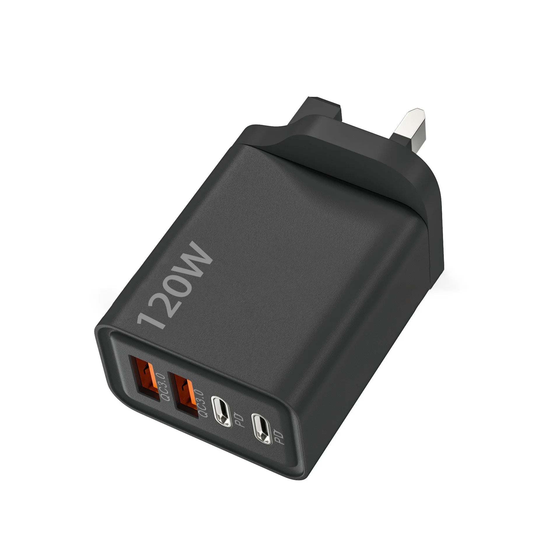 120W Quick Charge 4-Port USB C PD Fast Charger Wall Adapter For iPhone 17 16 15 Samsung S24 Xiaomi Huawei OnePlus EU US UK Plug