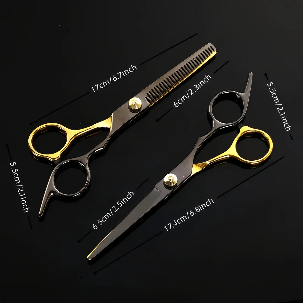 2pcs hair scissors set, special flat-tooth magic scissors