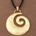 1 x Matte Gold Unique Exaggerated Irregular Freedom/Flower Pendant Summer Chunky Cord Necklace Women's Beach Vacation Jewellery