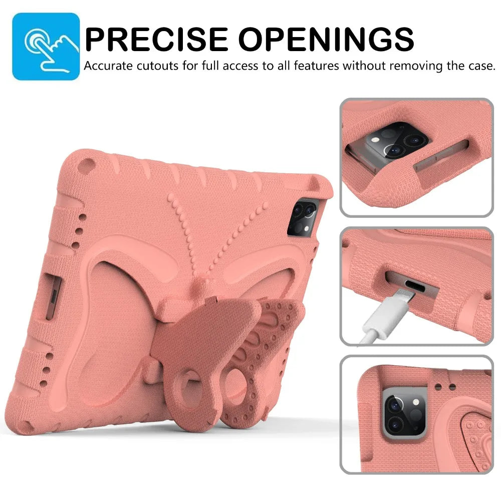 EVA Kids Case for iPad Pro 11 12.9 13 Cover iPad 10.2 10.9 7 8 9 10th 11th A16  2025 Shell iPad Air 4 5 6 Mini 1 2 3 Stand Cases