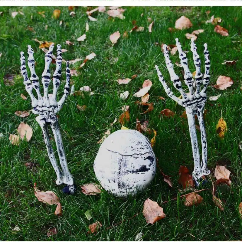Halloween Realistic Skull Bone Holiday Decoration Props Home Garden