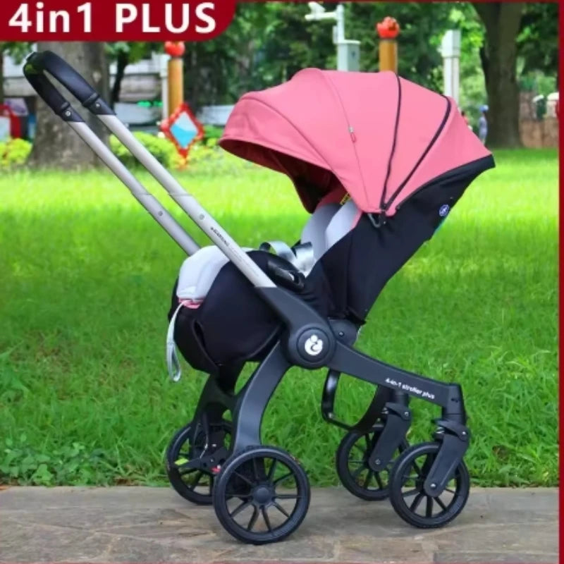 EU in Stock 4In1 Baby Stroller, Multifunctional Stroller Foldable with Car Seat Baby