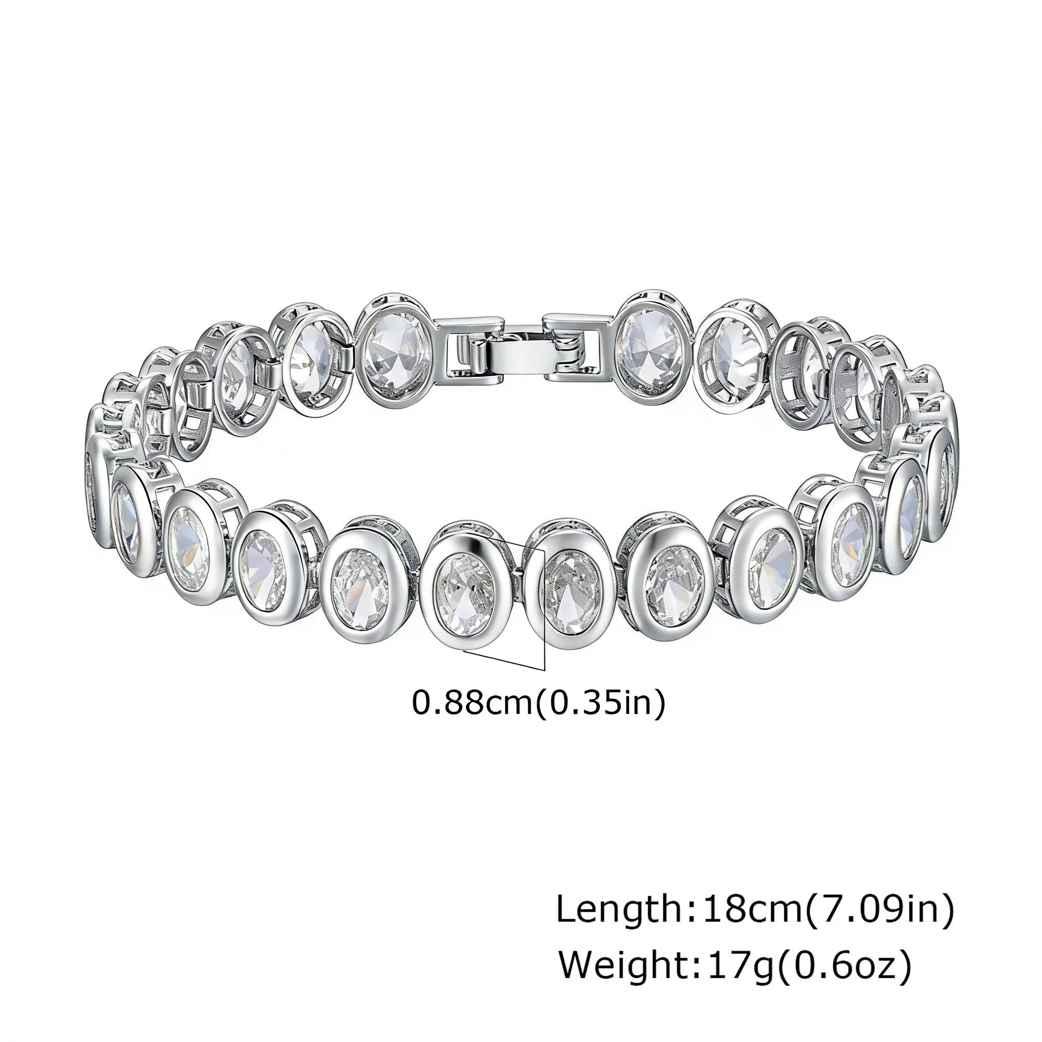 Paperclip Chain Bracelet 14K Gold Plated Cubic Zirconia Watch Strap Chunky Link Adjustable Stackable Jewelry For Women Girl Gift