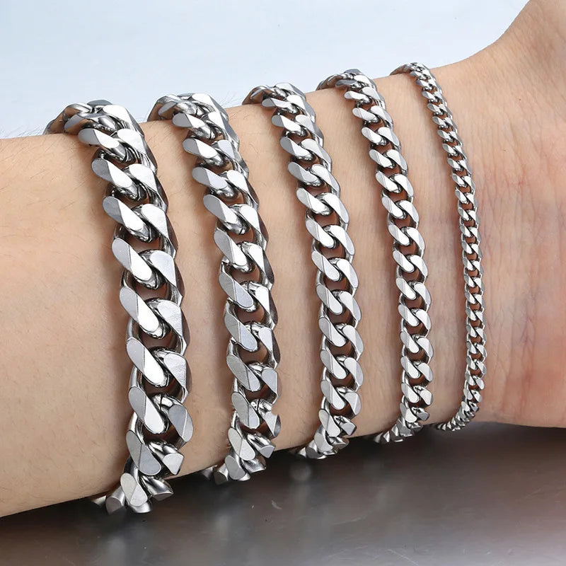 New Trendy Cuban Chain Men Bracelet Classic