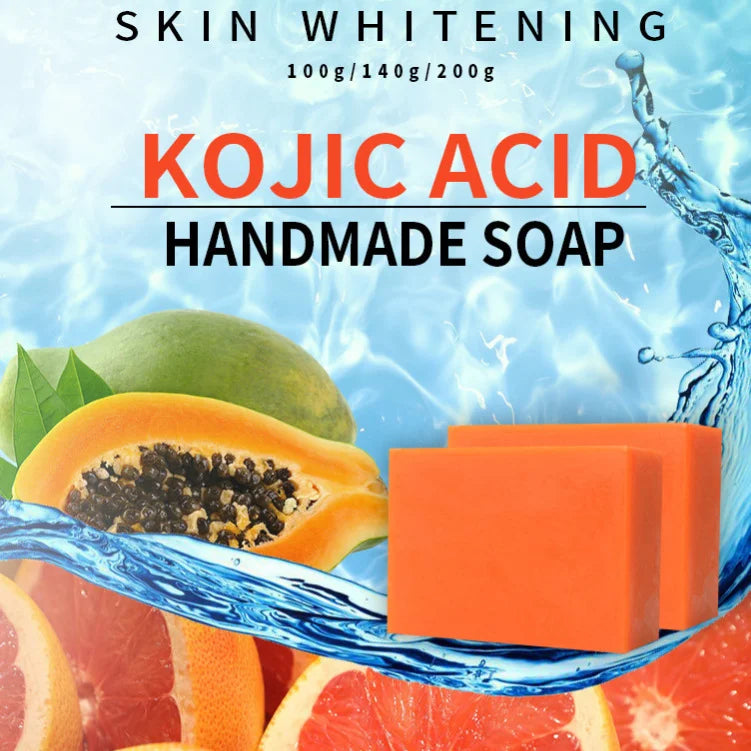 Fragrant Lemon Kojic Acid Soap with Papaya Essential Oil for Cleansing And Bathing