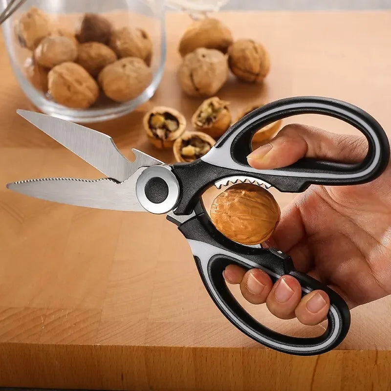 ‌Premium Stainless Steel Kitchen Scissors Heavy Duty Strong Blade for Cutting Fish Meat Chicken Bones Pizza Dishwasher Safe