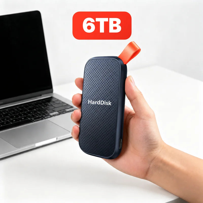 Portable Hard Drive 2TB External SSD Durable Slim Hard Disk USB 3.1 Type-C