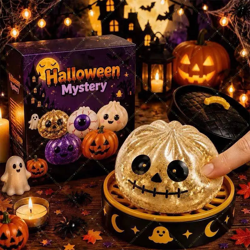 Halloween Party Theme Soft Squishy Dumpling Squishy Steam Box