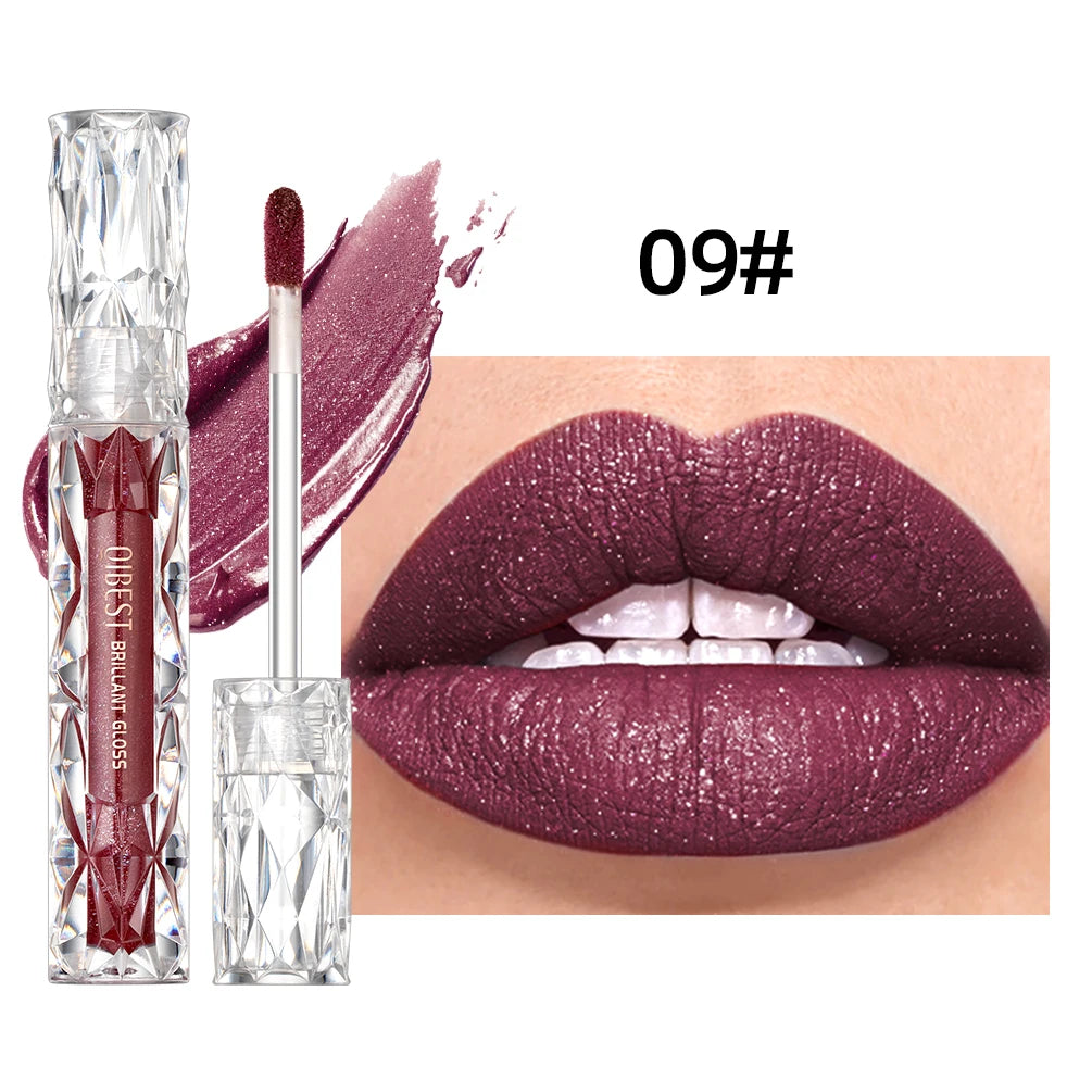 QIBEST Waterproof Diamond Shimmer Glitter Lipgloss