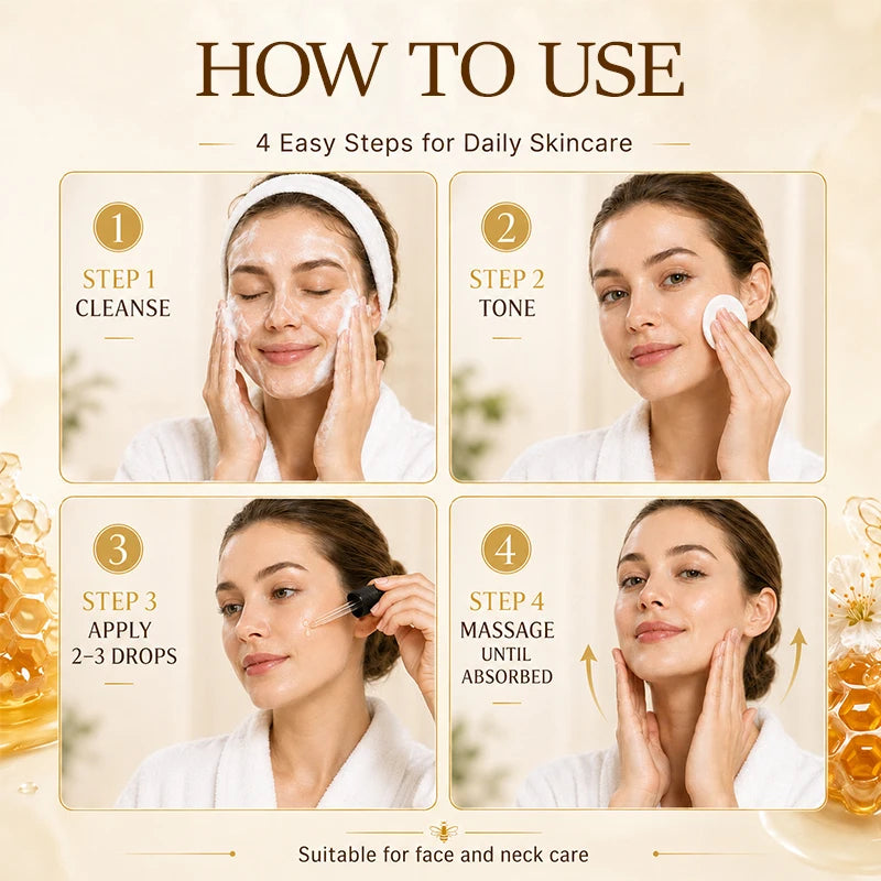 Bee Venom Serum with Hyaluronic Acid, Powerful Moisturizing Tighten Skin,