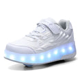 Children 2Wheels Roller Skates Shoes USB Charging Invisible Detachable Equipped with LED Lights