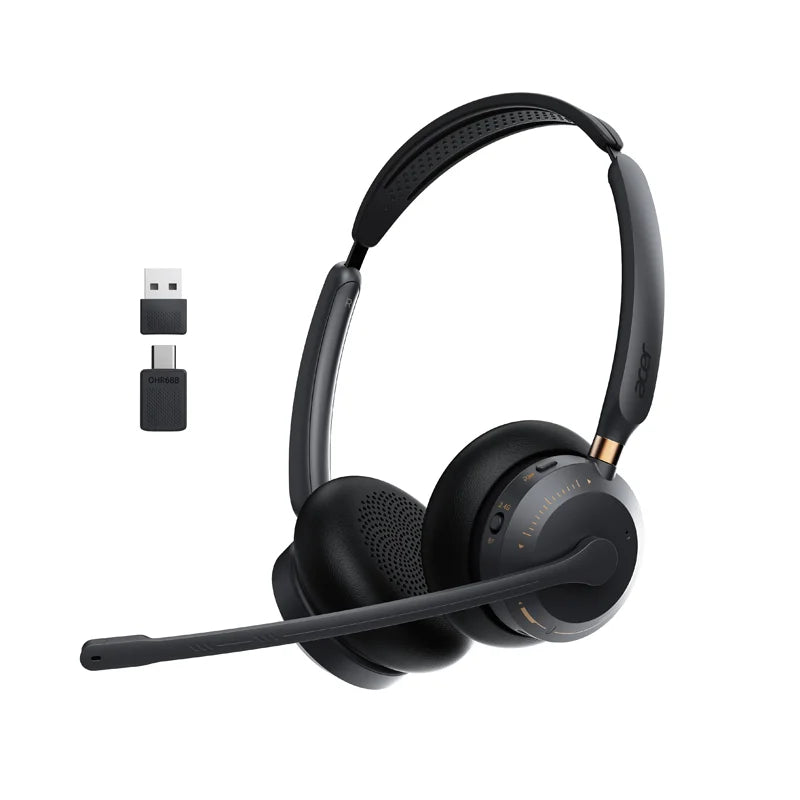 Acer Bluetooth 5.3 & 2.4G Headset for Clear Call ＆ Meeting