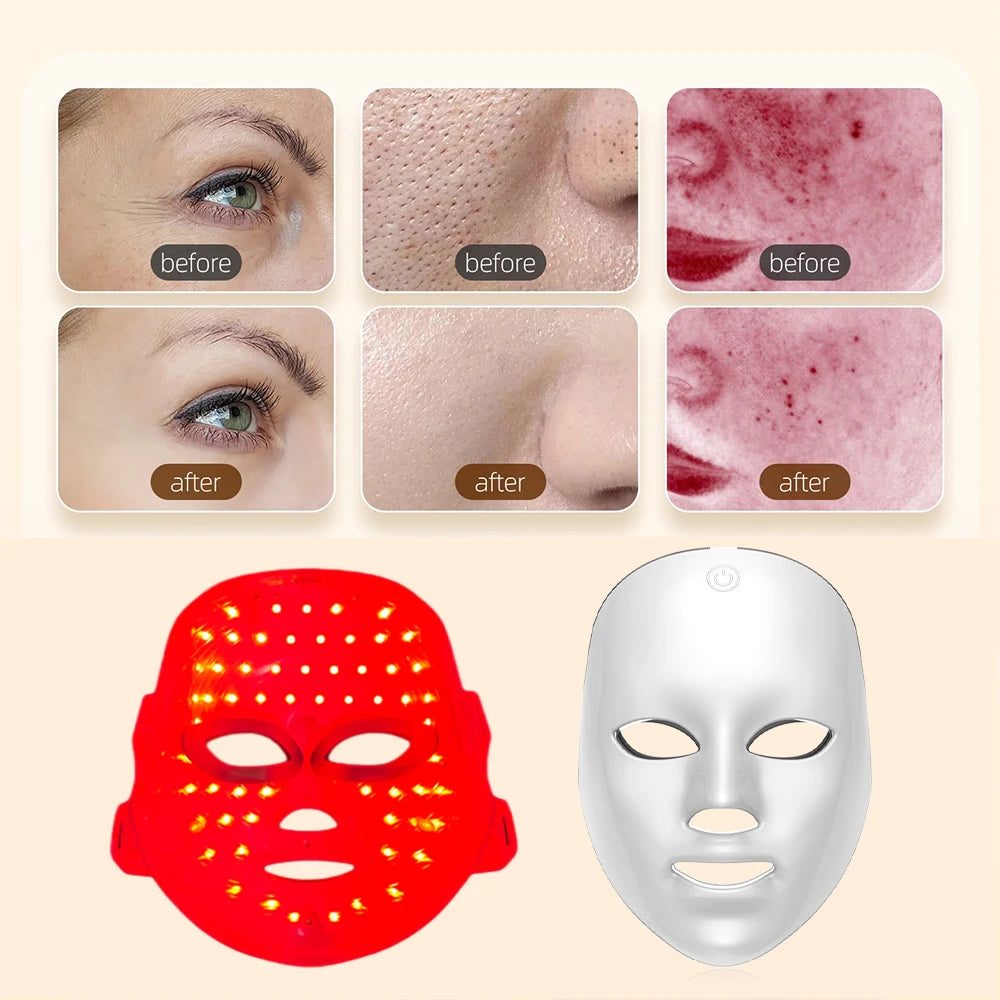 7 Colors Photon Facial LED Mask Red Light Anti-Wrinkle Rejuvenation