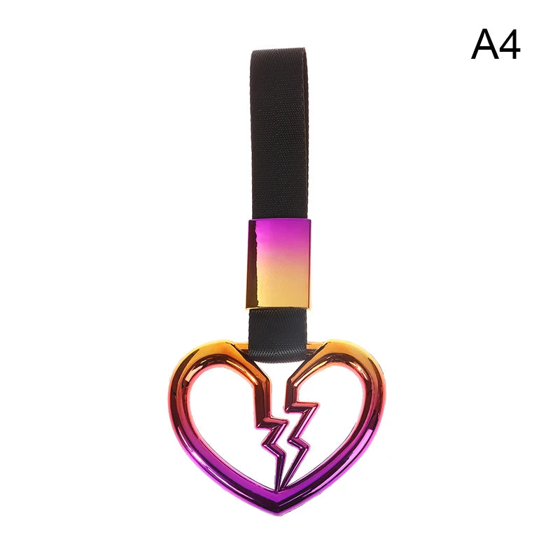 1Pc Train Bus Handle Hand Strap Drift Charm Strap Drift Auto Accessories Car Styling Car Heart Straps Front Tow Hook