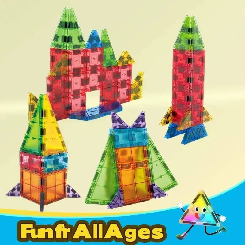 32pcs Magnetic Building Blocks 3D Diamond Magnet Tiles with Iron Case Magnetic Designer Construction Toys for Children Gift