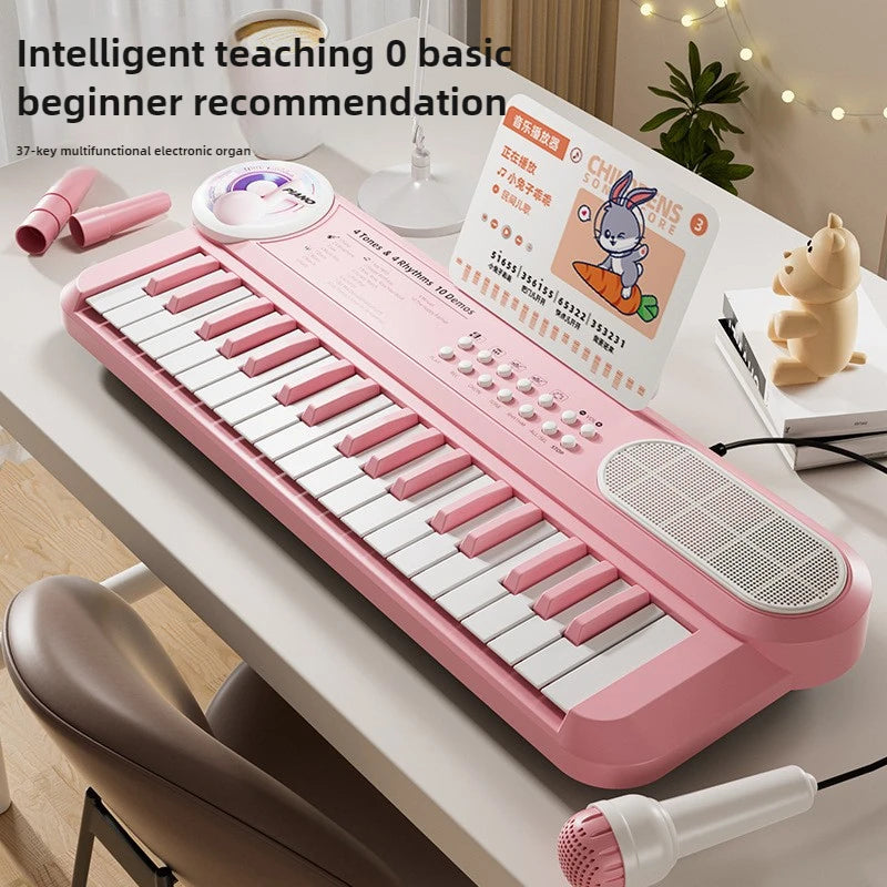 37 Key Kids Electronic Keyboard with Microphone Montessori Educational