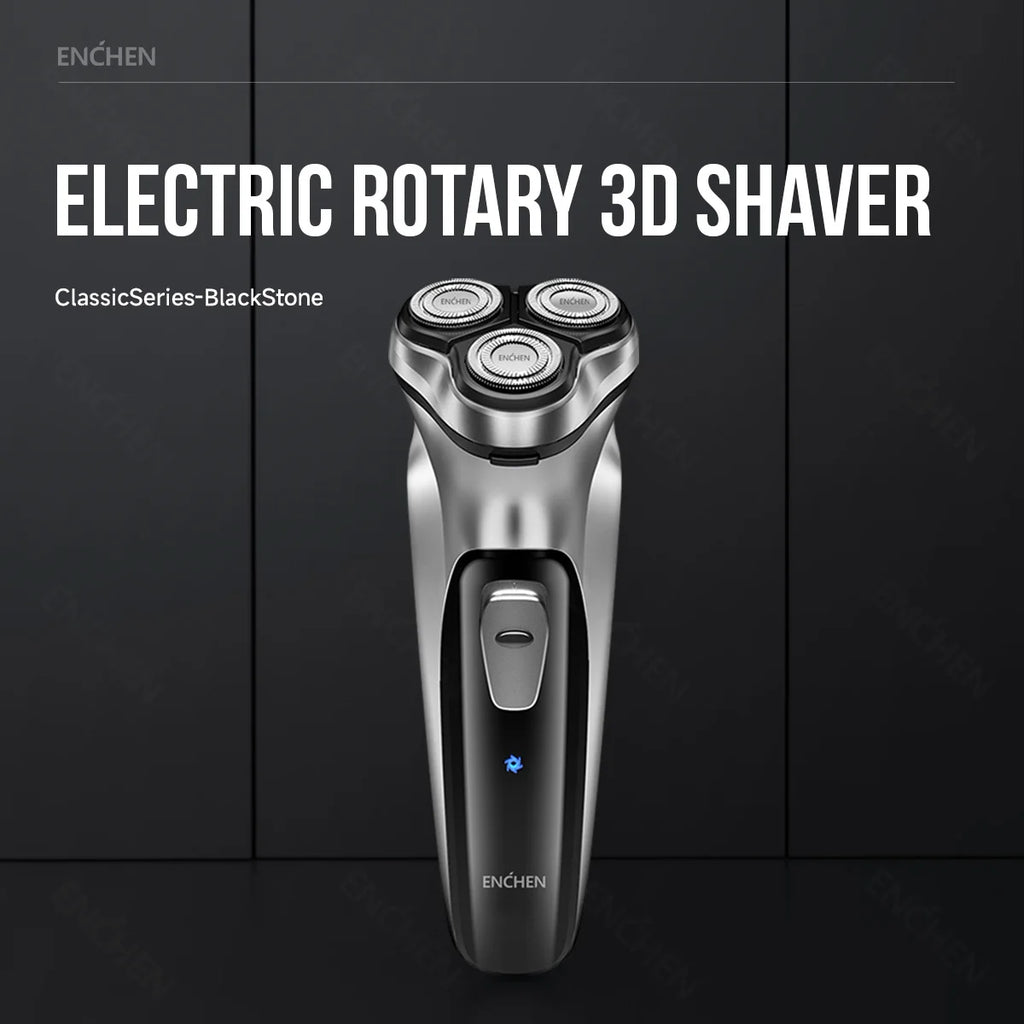 ENCHEN Blackstone Electrical Rotary Shaver for Men 3D Floating Blade Washable