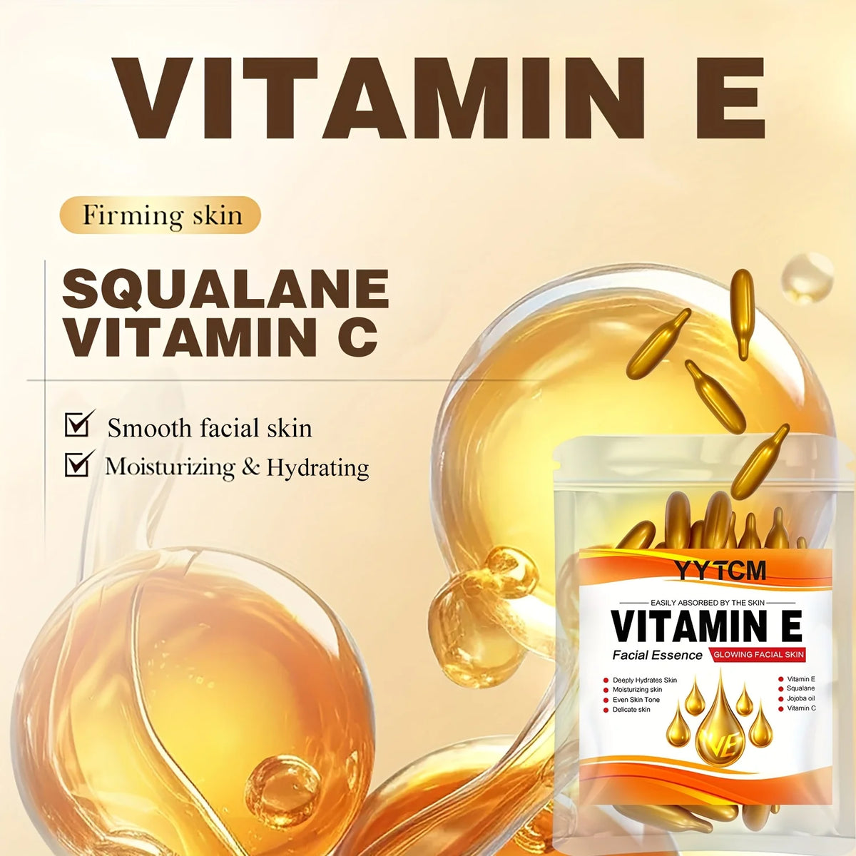 Vitamin E Deep Moisturizing Capsule Essence, Hydrates and Smooths Skin