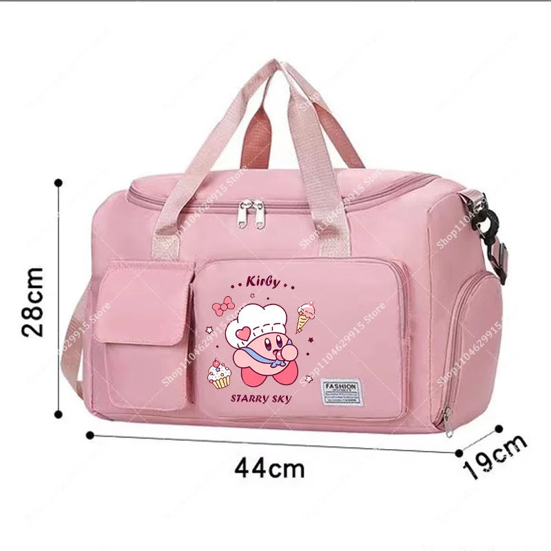 Star Kirbys Shoulder Bag Large Capacity Kawaii Cartoon Sports