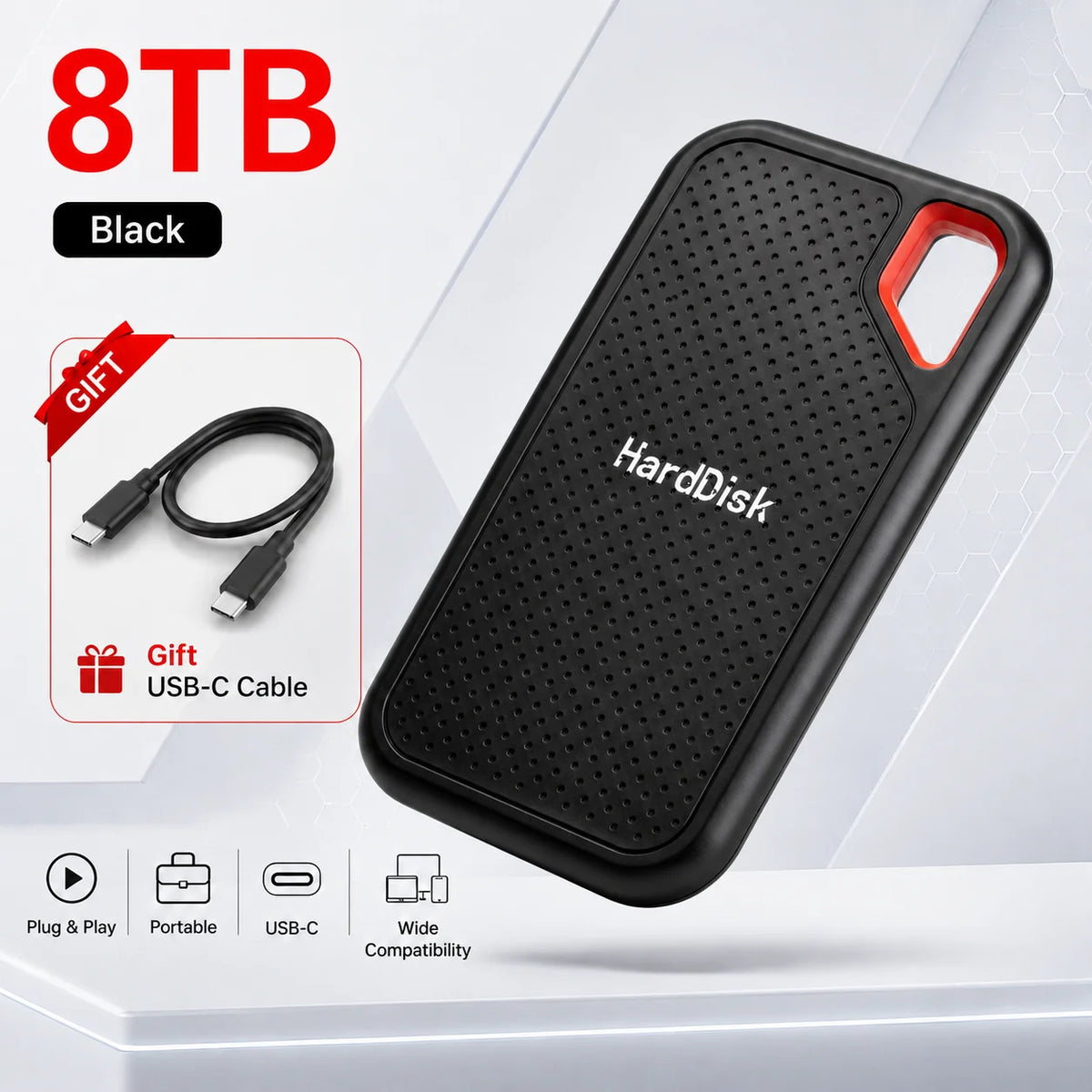 1TB 2TB High Speed External Hard Disk USB 3.1