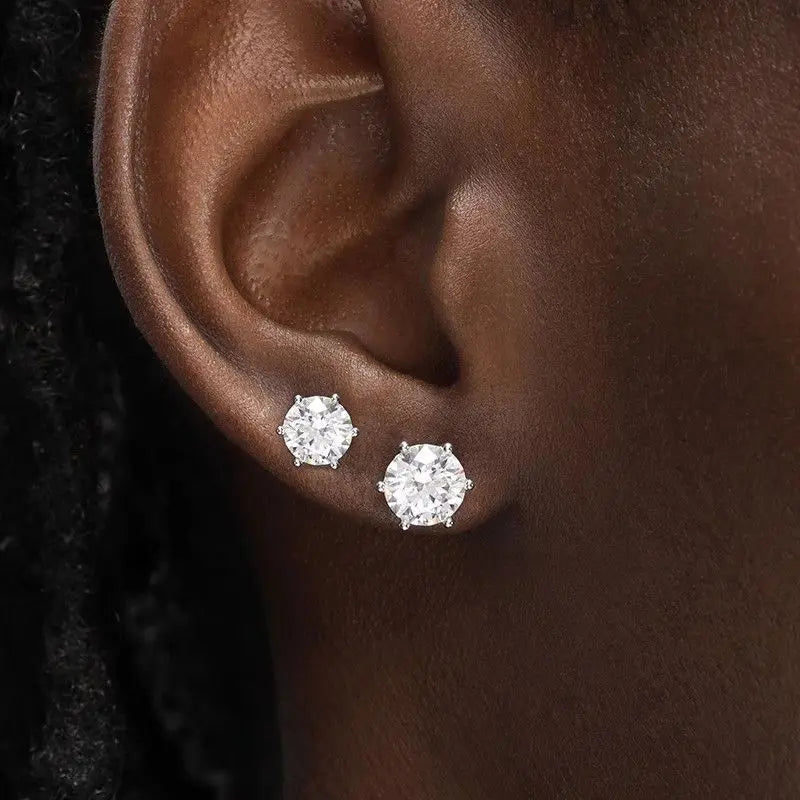 100% Earrings Moissanite for Women Pass Diamond