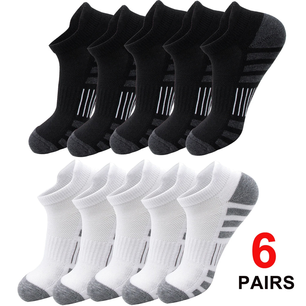 6/24 Pairs Cushioned Breathable Ankle Athletic