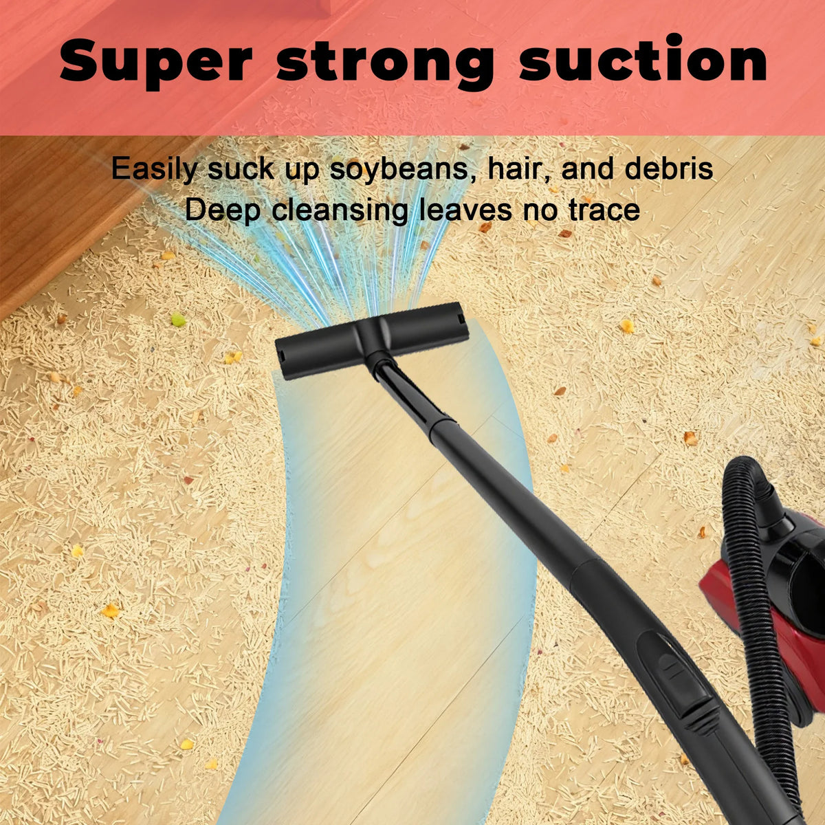 1000W Bagless Canister Vacuum Cleaner, 2L Dust Cup Multifunctional