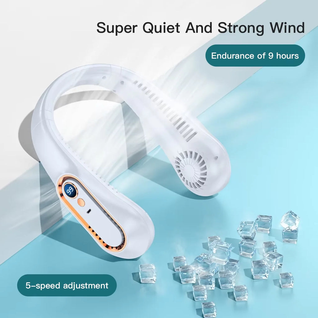 New Summer Portable Mini Hanging Neck Fan Bladeless
