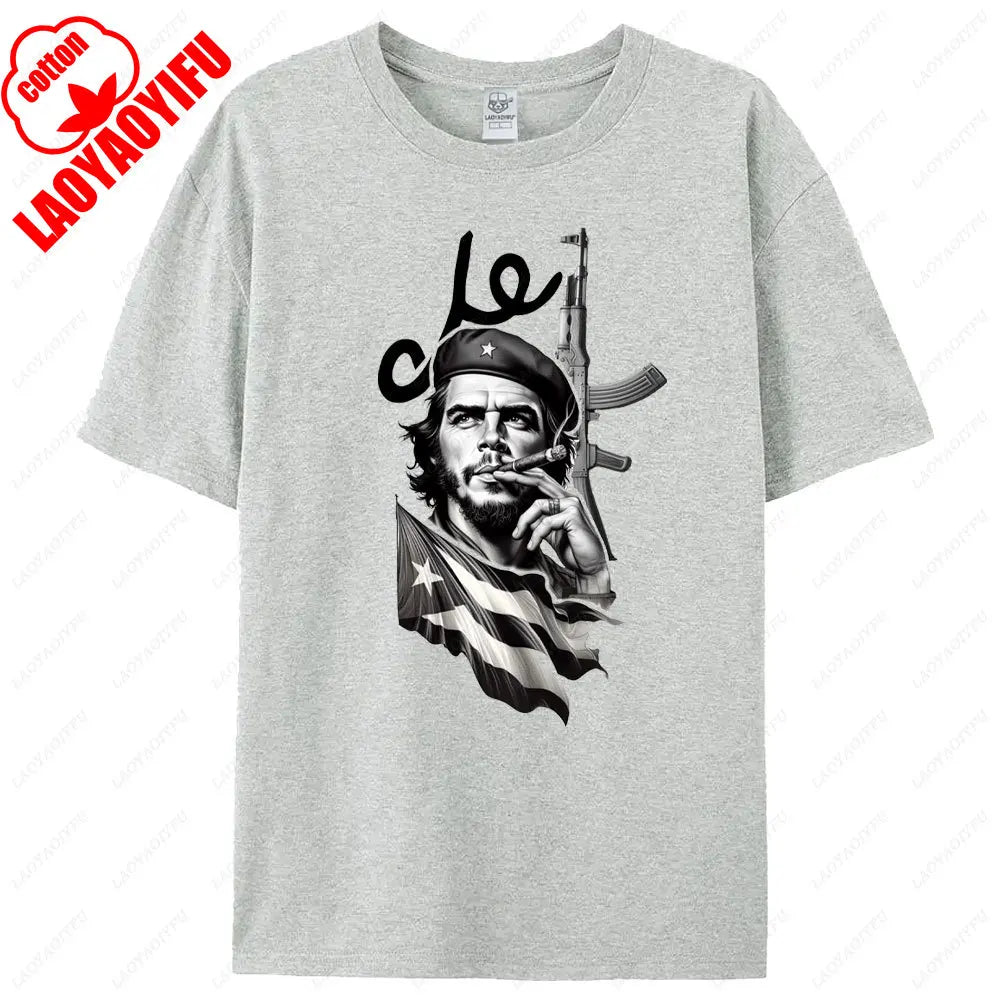 Che Guevara Shirt Rebel Cuban Shirt Guerrilla Revolution TShirt Casual Short Sleeve Men High Quality Tee Cotton Loose Tops