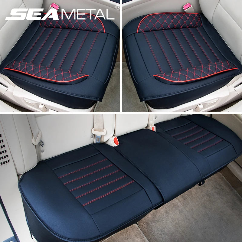 SEAMETAL Full-Surrounded Car Seat Cover Premium PU Leather