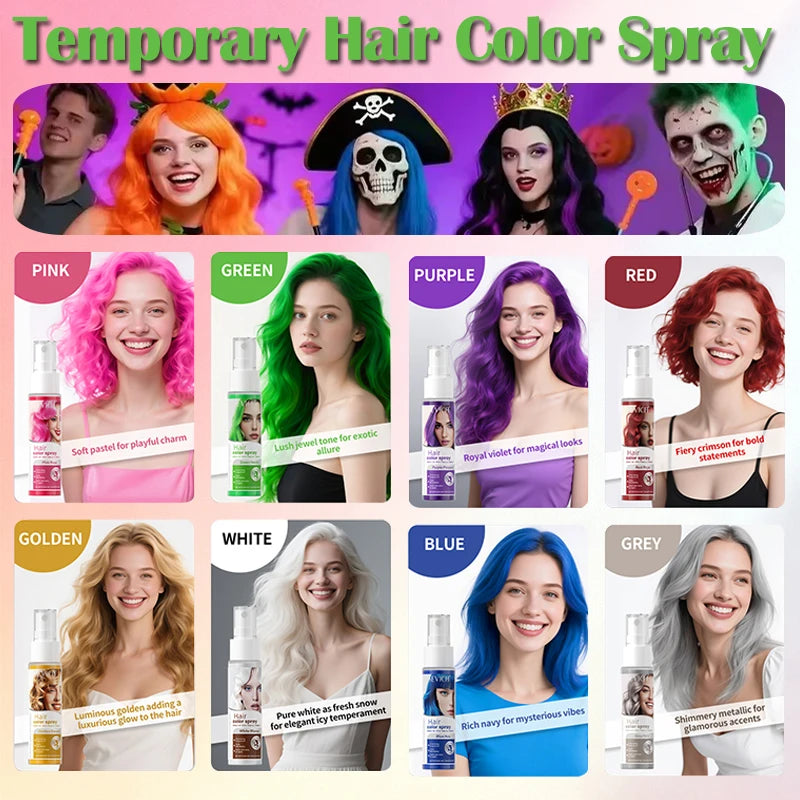 8 Colors Hair Color Spray Temporary