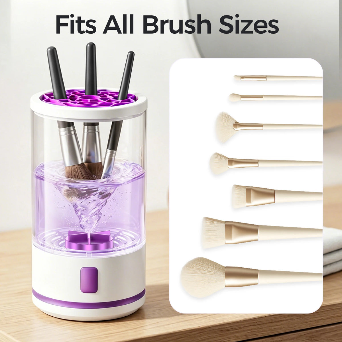 Electric Makeup Brush Cleaner Machine - 12000 RPM