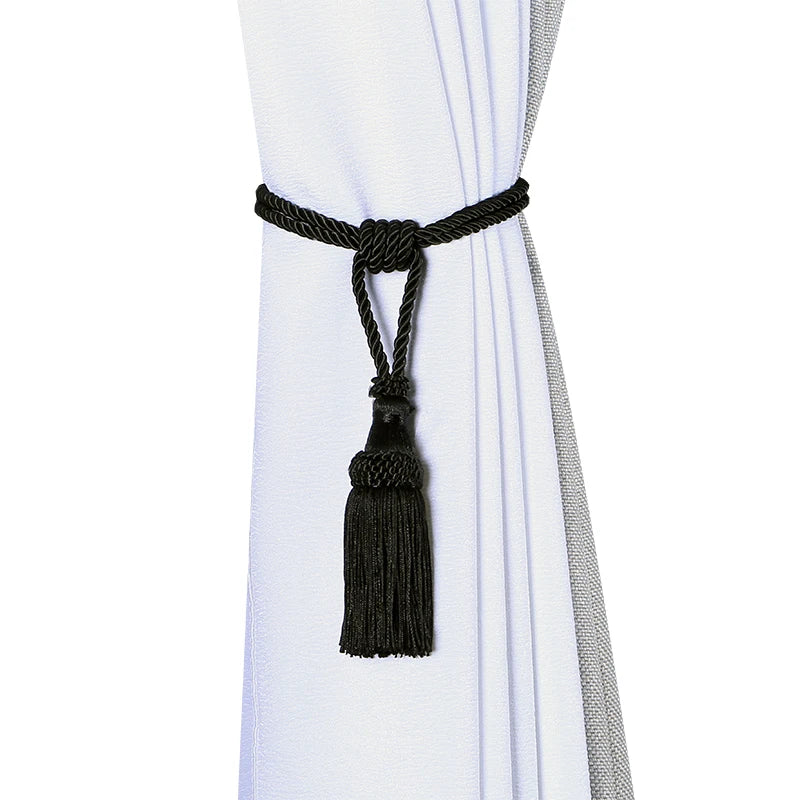 1PC Curtain Tiebacks Tassel Curtain Clips Rope Curtain Tie Backs Holdbacks Decorative  Curtain Holder Accessories For Drape