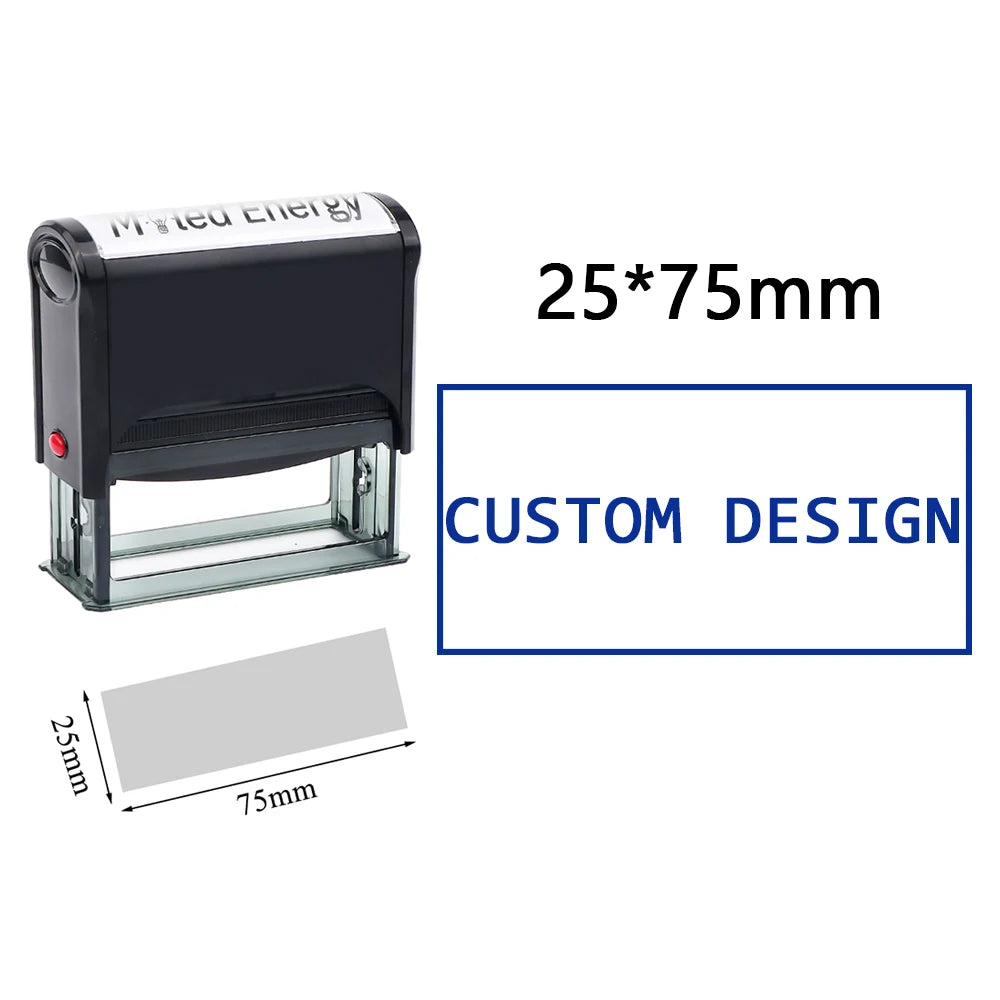 Customize LOGO Self-Inking Stamp Rubber Kit Self Ink Dial Seal Business Number Monogram Printing Stamp Multiple Ink Color Option
