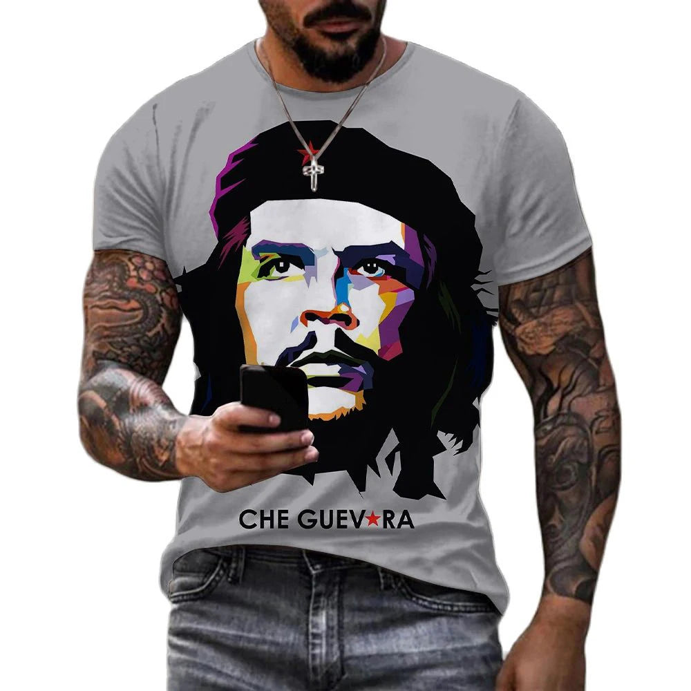 Che Guevara 3D Print T-Shirts Summer Men Women Casual Fashion Streetwear Oversized Short Sleeve T Shirt Male Tees Tops Clothing