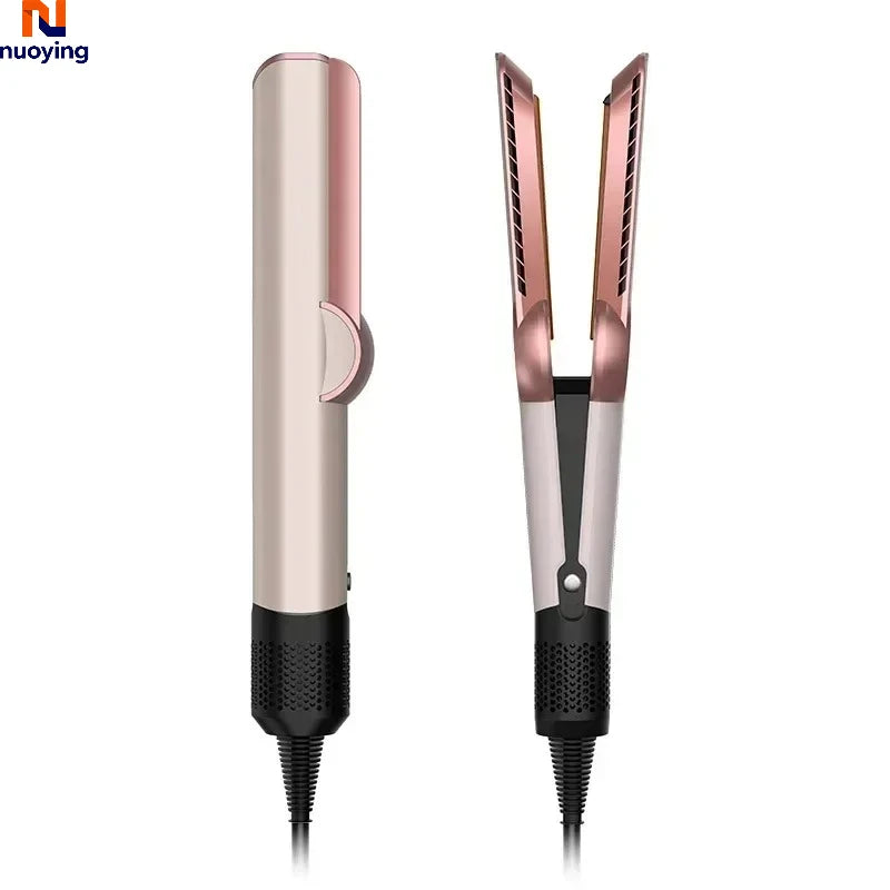 High Efficiency 2 IN 1 Hair Dryer Straightener Negative Ion Flat Iron for Wet Dry Hair Long Lasting Hairstyles