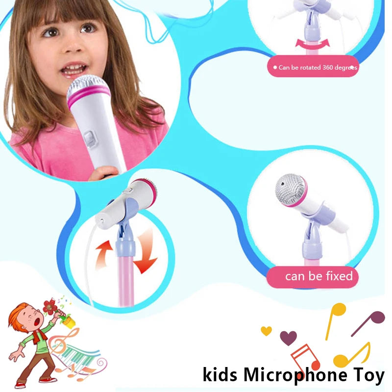 Kids Microphone Stand Toy, Portable Children's Karaoke