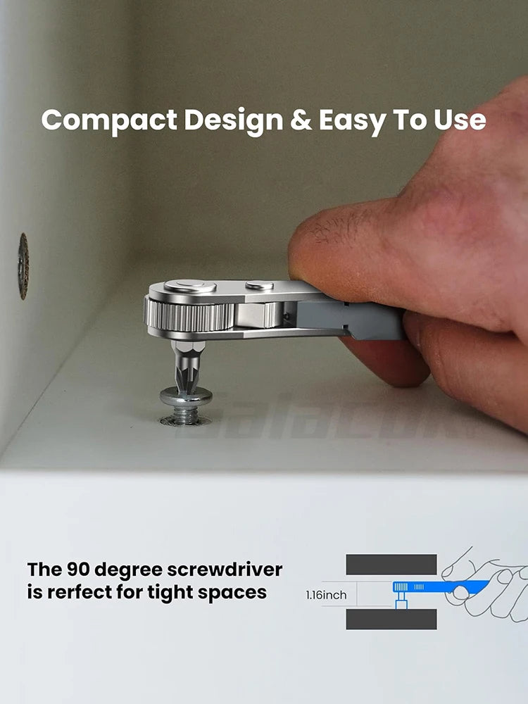 24 in 1 Right Angle Ratcheting Screwdriver Set 36-Tooth
