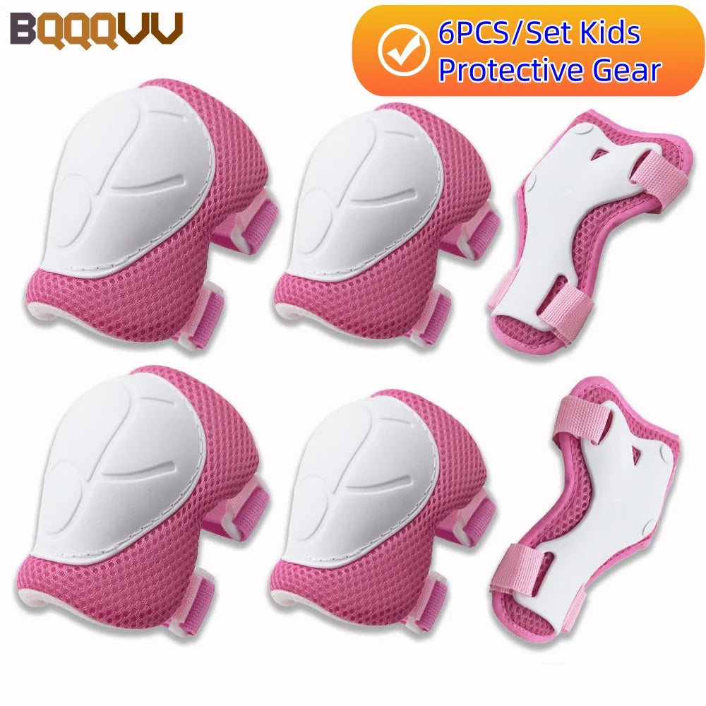 6PCS/Set Kids Knee Pads Elbow Pads Wrist Guard Protective